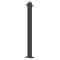 Ornamental bollard | Series 480B | � 82 mm | stationary, to be fixed by plugswith base plate 100 x 150 mm | without lock | with 2 eyelets